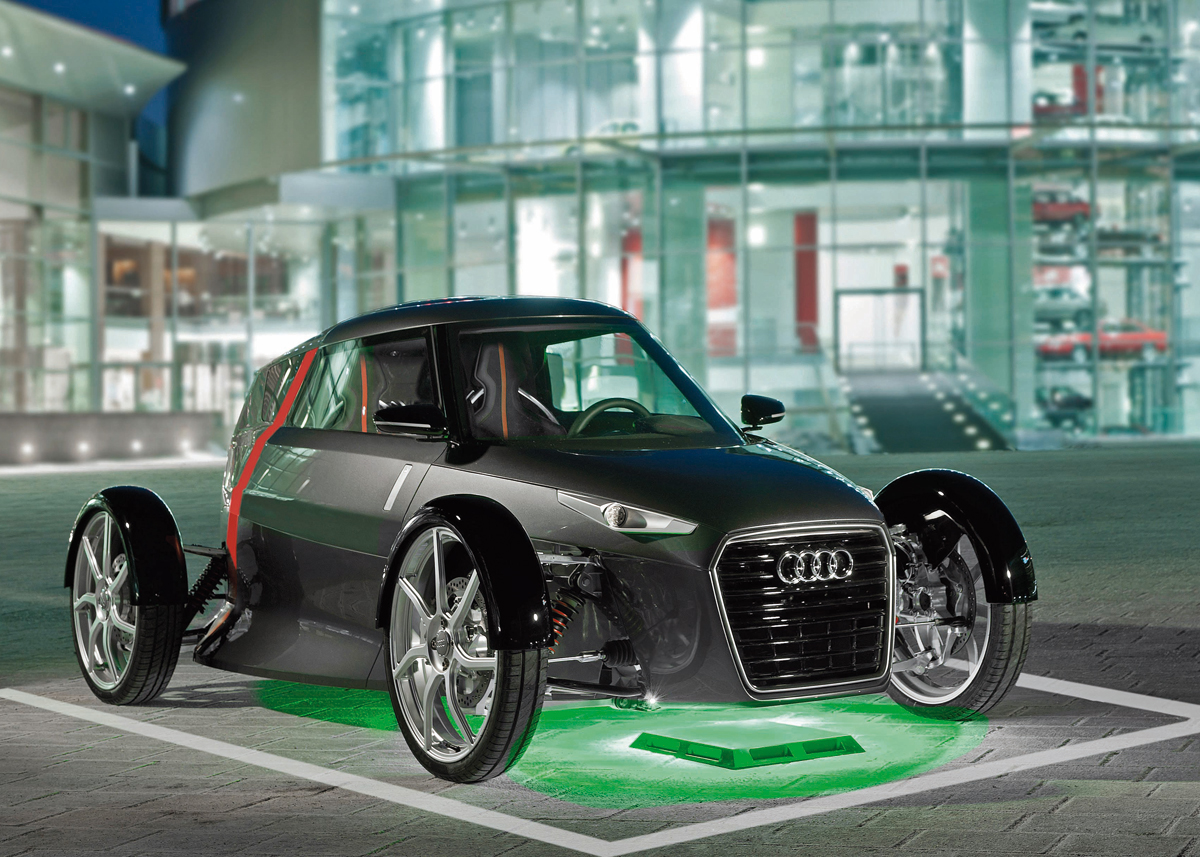 Også Audi har eksperimenteret med trådløs ladning, bl.a. med konceptbilen her.