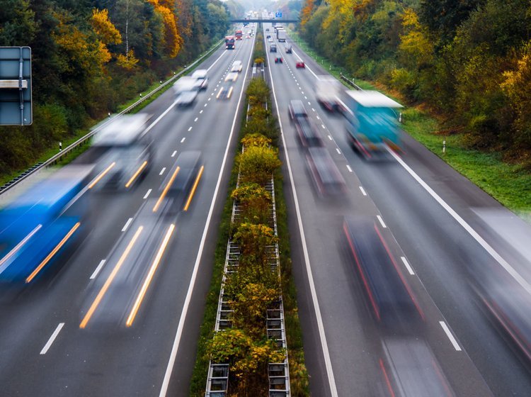 Sløret trafik på tysk motorvej