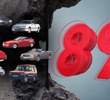 Illustration med bilmodeller på "Berlinmur"