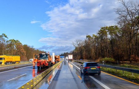 Tysk Autobahn med vejarbejde