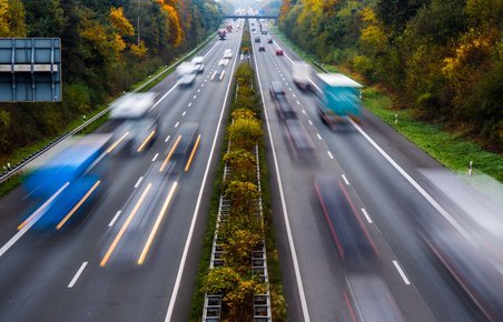 Sløret trafik på tysk motorvej